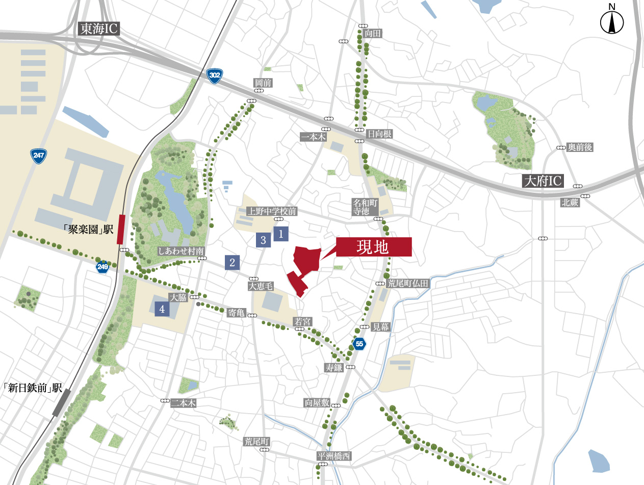 教育機関　表示　周辺マップ