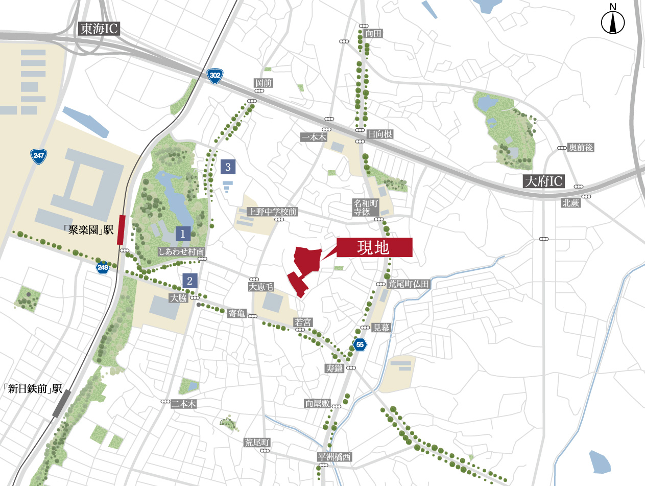 教育機関　表示　周辺マップ